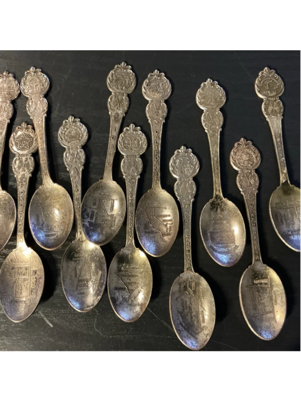 Vintage Lot Of 48 American Collectors Guild Heritage US State Souvenir Spoons